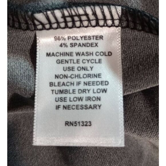 Halogen Shirt Ladies Medium Black White Sleeveless Tropical - Picture 8 of 9